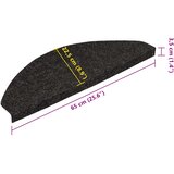  Samoljepljivi otirači za stepenice 15kom 65x22,5x3,5cm antracit | shoptok.hr