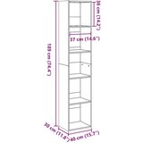 vidaXL Knjižna omara betonsko siva 40x30x189 cm inženirski les | Shoptok.si