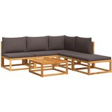 Maison Chic Seti vrtnega pohištva - Vrtna garnitura - Vrtni pohištvo set 6-delna z blazinami trden akacijev les, (21807862) | Shoptok.si