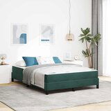 vidaXL Postelja boxspring z vzmetnico Temno zelena 140 x 200 cm Žamet Cene
