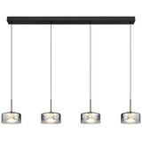 Globo 16024-4 - LED luster na sajli BELINDA LED/24W/230V crna/zadimljena | Eponuda.com