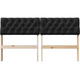  Tapecirani uzglavlje Crna 160 cm Čvrsto borovo drvo | shoptok.hr