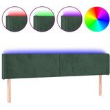 vidaXL LED uzglavlje tamnozeleno 163x16x78/88 cm baršunasto Cijene