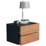 MID.YOU NOČNA OMARICA, črna, barve hrasta | Shoptok.si