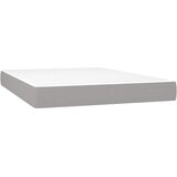 Krevet box spring s madracem LED svjetlosivi 140x190 cm tkanina | shoptok.hr