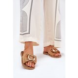 Boto Flat Women Sandals With Decorative Detail Camel Nellodra | ePonuda.com