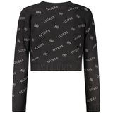 Guess Jeans pulover za djevojčice od mje&amp;scaron;avine vune i alpake crni Slike