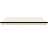 Tenda na uvlačenje krem 4 x 3 m od tkanine i aluminija Slike