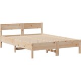 vidaXL Knjižna postelja brez vzmetnice 120x190 cm trdna borovina | Shoptok.si