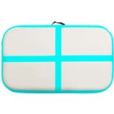 vidaXL Napihljiva gimnastična podloga s tlačilko 60x100x15 cm zelena | Shoptok.si