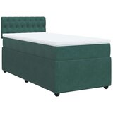 Box spring krevet s madracem tamnozeleni 90x190 cm baršunasti | shoptok.hr