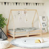  Otroški posteljni okvir 80x160 cm trdna borovina, (20916862)