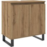 vidaXL Kopalniška omarica artisan hrast 58x33x60 cm inženirski les | Shoptok.si