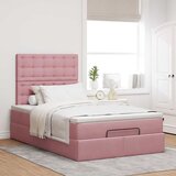  Okvir za krevet s madracima ružičasti 120 x 190 cm baršunasti | shoptok.hr