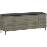  Vrtna klupa s jastukom siva 110x30x40,5 cm poliratan | Eponuda.com