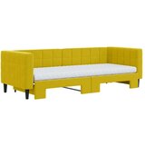 vidaXL Izvlečna dnevna postelja z vzmetnicami rumena 80x200 | Shoptok.si