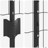Euro ograda s postom 10 x 1,6 m Čelik premazan PVC-om Siva | shoptok.hr