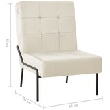  Stolica za opuštanje 65 x 79 x 87 cm krem bijela baršunasta | shoptok.hr
