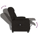 Električni naslonjač od tkanine crni | shoptok.hr