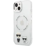 Karl Lagerfeld Magsafe ohišje za Apple iPhone 14 Plus TPU Ring Karl & Choupette, Prozorno, (21749371)