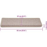  Prostirke za stepenice 30 kom 65x21x4 cm taupe pravokutni rub | shoptok.hr