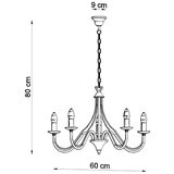  Sollux SL.0218 - Luster na lancu MINERWA 5 5xE14/40W/230V crna | Eponuda.com