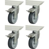RAU Komplet koles za serijo adlatus 150, 4 vrtljiva kolesa z zavoro, DxŠ 30 x 100 mm | Shoptok.si