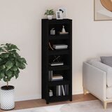 vidaXL Knjižna omara črna 50x35x154 cm trdna borovina Cene