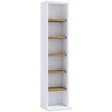 MID.YOU REGAL ZA CD-JE 21/92/20 cm bela, medeni hrast | Shoptok.si