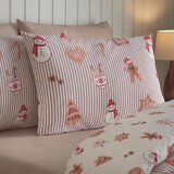 Catherine Lansfield Posteljina za bračni krevet u prirodnoj boji 230x220 cm Christmas Gingerbread Stripe – | shoptok.hr