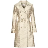 Guess DILETTA BELTED LOGO TRENCH Bež