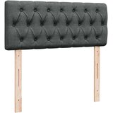 vidaXL Box spring postelja z vzmetnico temno siva 120x200 cm blago | Shoptok.si