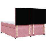  Krevet s oprugama i madracem ružičasti 200x200 cm baršunasti | shoptok.hr