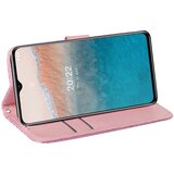 INORCO Za Nokia C32 PU usnjena denarnica na preklop, bleščeč cvetlični vzorec, zložljivo stojalo, pokrov za telefon, (22033674) | Shoptok.si