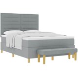  s opruga kutije Svijetlo siva 190 x 140 cm tkanina | shoptok.hr
