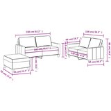  3-dijelni set sofa s jastucima tamnosivi od tkanine | shoptok.hr