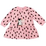 Vrabac Haljina za bebe sa motivom pingvina 7174, Roze Cene