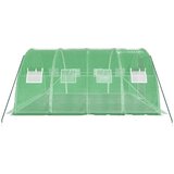  Staklenik s čeličnim okvirom zeleni 16 m² 4 x 4 x 2 m | shoptok.hr