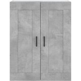 vidaXL Visoka komoda betonsko siva 69,5x34x180 cm inženirski les | Shoptok.si