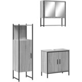  The Living Store Kopalniško pohištvo 3 kosi siva sonoma inženirski les - Komplet Kopalniškega Pohištva, (21499277) | Shoptok.si
