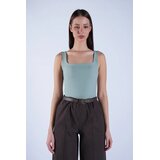 Trend Alacati Stili Ženska bluza bez rukava Alc-X13453, Brod izrez, Zelena | Eponuda.com