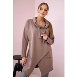 Kesi Tunic with clutch front Oversize mocca | Eponuda.ba