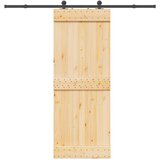 Klizna vrata NARVIK 80 x 210 cm (213,5 cm) Prirodna i crna | shoptok.hr