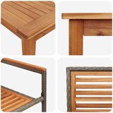  Vrtni set za objed 7 kom. Siva Čvrsto drvo akacije | shoptok.hr