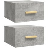Maison Chic Stenski Dvo delni komplet Nočne omarice - Nočne mize betonsko siva 35x35x20 cm, (21689029) Cene