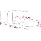  Dječji kauč na razvlačenje svjetlosivi mekani plišani Siva Sofa | Shoptok.si