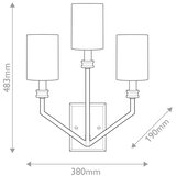  Hinkley HK-MOORE-WB3-HB - Zidna svetiljka MOORE 3xE14/40W/230V zlatna | Eponuda.com