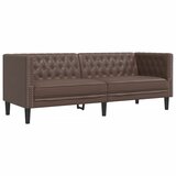  Chesterfield garnitura od 2 dijela, smeđa, umjetna koža | shoptok.hr