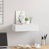  Zidna polica s ladicom bijela 40 x 23,5 x 10 cm MDF | Eponuda.com
