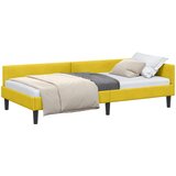  Kutni okvir kreveta s uzglavljem Žuta 80 cm x 200 cm Baršun | Eponuda.com